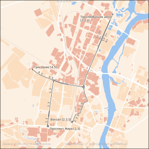 Великий Новгород trolleybus map 2022.svg