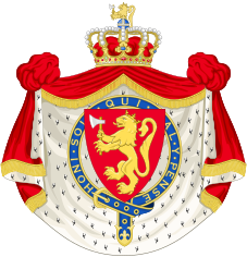 Coat of Arms of the Monarch of Norway (Member of Garter Variant).svg