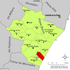 Расположение муниципалитета Чильчес на карте провинции