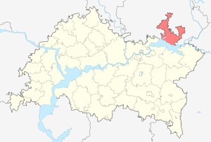 Агрызский район на карте