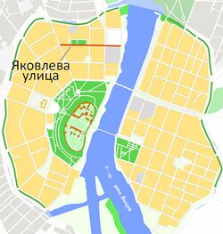 На карте города