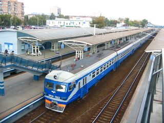 ЭР2Р-7022 в сине-серой окраске Ярославского направления МЖД