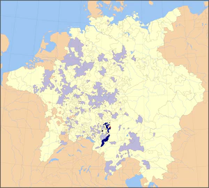 Территория княжества-епископства в 1648 году.