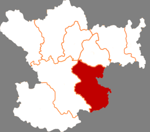 Кансянь на карте