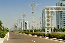 Empty streets in Asgabat, Turkmenistan.jpg