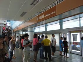 Platform 1 of Brown Line, Zhongxiao Fuxing Station 20090709.jpg
