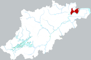 Цзянгань на карте