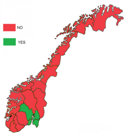 Norwegian EU membership referendum, 1994 result by counties.png