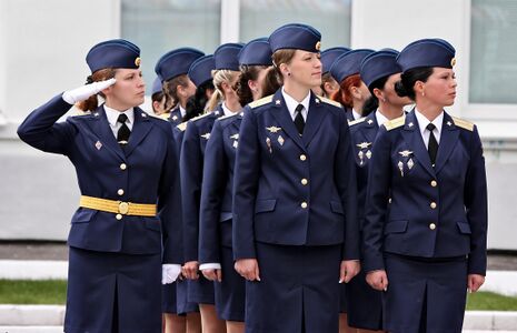 Выпуск первого набора военнослужащих-женщин. 2013 год