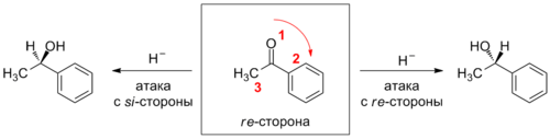 Acetophenone enantiotopic faces.png