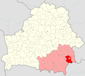 Гомельский район на карте