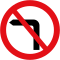 No left turn