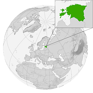 Эстония на карте мира