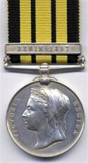 East and West Africa Medal, with Benin 1897 clasp, Obverse.jpg