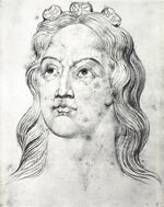 William Blake, Visionary Head of Queen Eleanor, wife of Edward I, 1820 195 x 155 mm.jpg