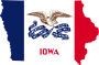 Flag-map of Iowa.svg