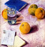 Still-life. Fruits by Petrov-Vodkin (1934, Simpheropol).jpg