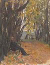 Vladimir Dm. Derviz na skamye by V. Serov (1892-3, GTG).JPG