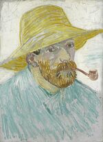 Zelfportret met pijp en strohoed - s0163V1962 - Van Gogh Museum.jpg