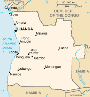Luand на карте