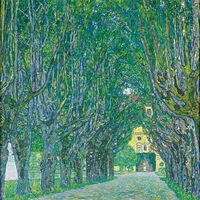 Аллея в Шлосс Каммер Парке, 1912, Галерея Бельведер, Вена