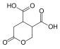 Tetrahydro-6-oxopyran-3,4-dicarboxylic acid.svg