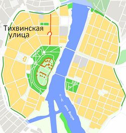 На карте города