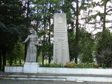 War monument in Zhydachiv.JPG