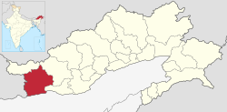 Западный Каменг на карте
