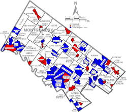 Map of Montgomery County Pennsylvania With Municipal and Township Labels.png