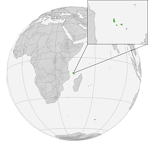 Коморы на карте мира