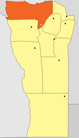Департамент Аякучо на карте