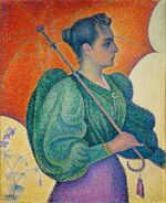 Paul Signac, 1893, Femme à l'ombrelle, oil on canvas, 81 x 65 cm, Musée d'Orsay.jpg
