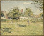 Pissarro - Femme dans un clos. Soleil de printemps dans le pré à Eragny, 1887.jpg