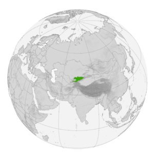 Киргизия на карте мира