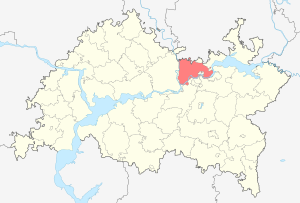 Елабужский район на карте