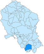 Расположение муниципалитета Лусена на карте провинции