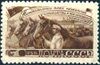 The Soviet Union 1948 CPA 1286 stamp (Fourth Five-Year Plan - Livestock. Stud farm and horse breeder) small resolution.jpg