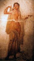 Ermafrodito, affresco Romano di Ercolano (1–50 d.C., Museo Archeologico Nazionale di Napoli) - 02.jpg