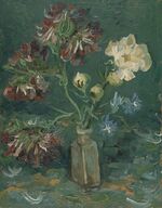 Flesje met pioenrozen en blauwe ridderspoor - s0182V1962 - Van Gogh Museum.jpg