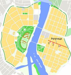 На карте города