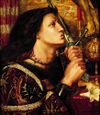 Rossetti, Jeanne d'Arc embrassant l'épée de la Délivrance ( Musée d'art moderne et contemporain de Strasbourg ).JPG