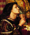 Rossetti, Jeanne d'Arc embrassant l'épée de la Délivrance ( Musée d'art moderne et contemporain de Strasbourg ).JPG