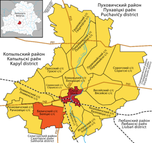 Беличский сельский Совет на карте