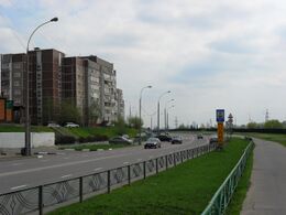 Улица Барышиха в районе дома №12