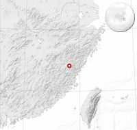 Abies beshanzuensis distribution map.svg
