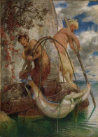 Arnold Böcklin - Zwei fischende Pane (1874).jpg