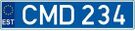 Estonia diplomatic license plate CMD European standard.jpg