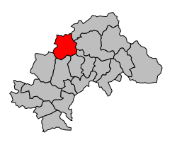 Кантон на карте департамента Верхние Альпы