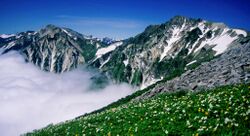 Mount Shirouma from Mount Korenge 2000-7-31.jpg
